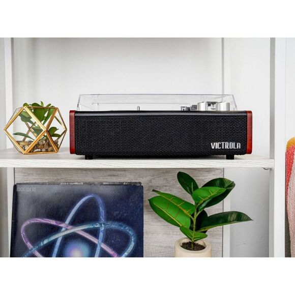 Victrola -  Brighton Record Player Turntable Bluetoot Black/Brown - Picture 6 of 10